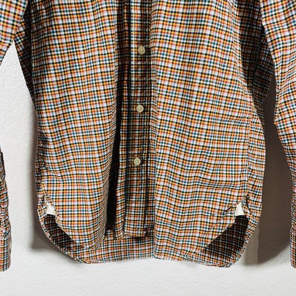 Fossil Plaid Multi-Color Button Up Cotton Men’s Shirt Size Small - Picture 6 of 12